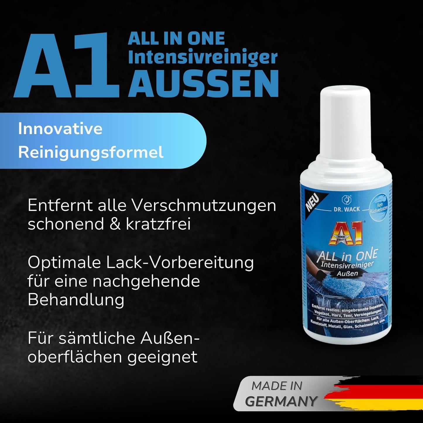 A1 ALL in ONE Intensivreiniger Außen (500 ml) Dr. Wack ToP Car Detailing