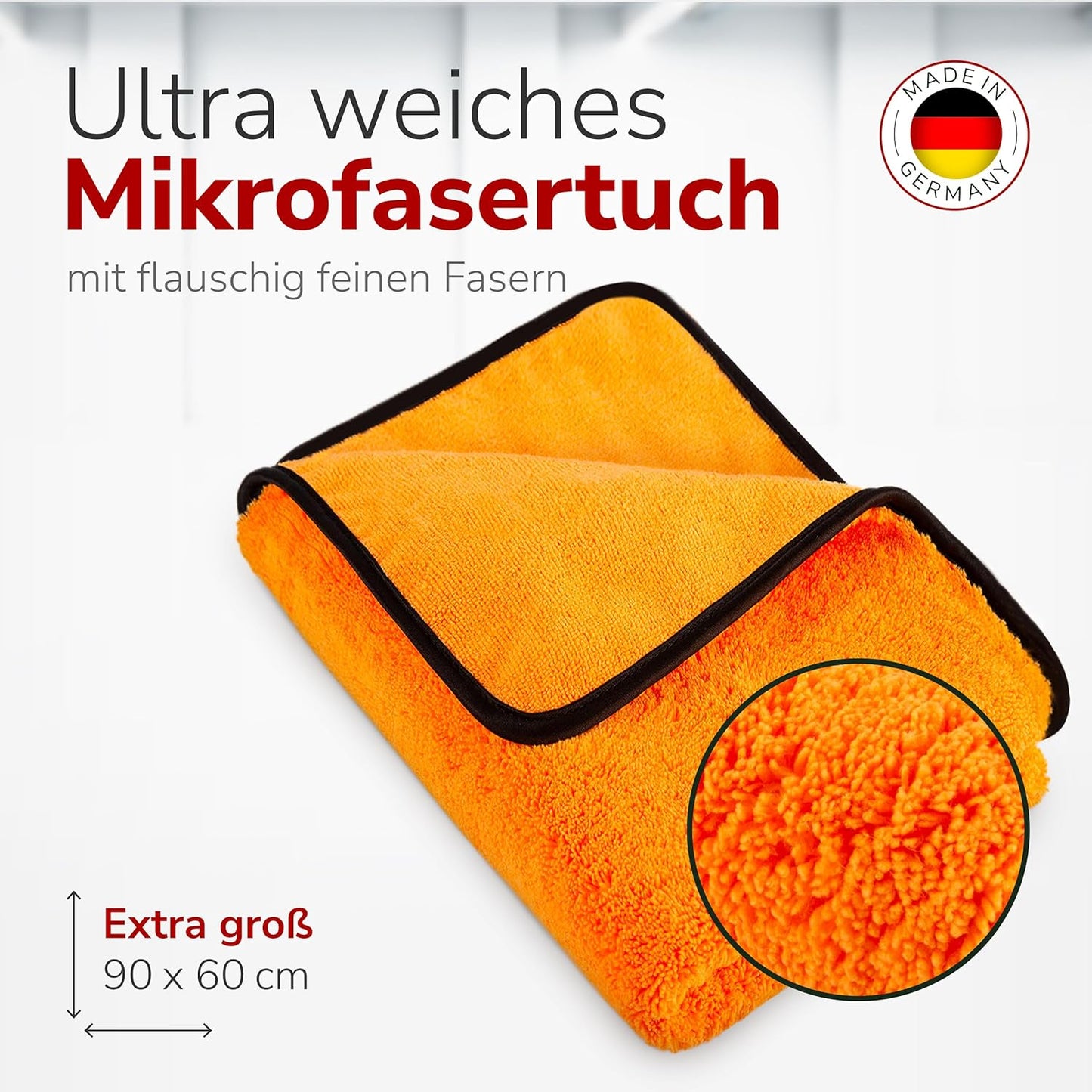 Orange Baby Mikrofaser Trockentuch XXL 1200 GSM (90x60 cm)