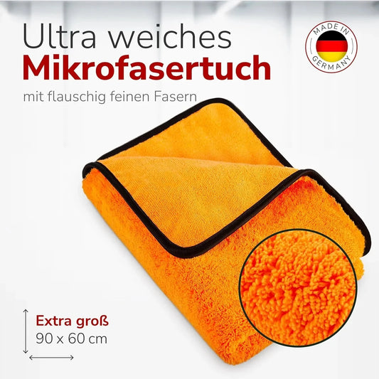 Orange Baby Mikrofaser Trockentuch XXL 1200 GSM (90x60 cm) ALCLEAR
