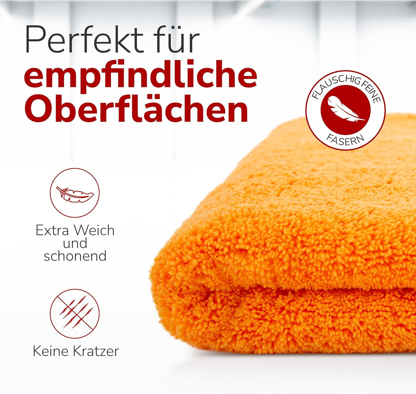 Orange Baby Mikrofaser Trockentuch XXL 1200 GSM (90x60 cm)