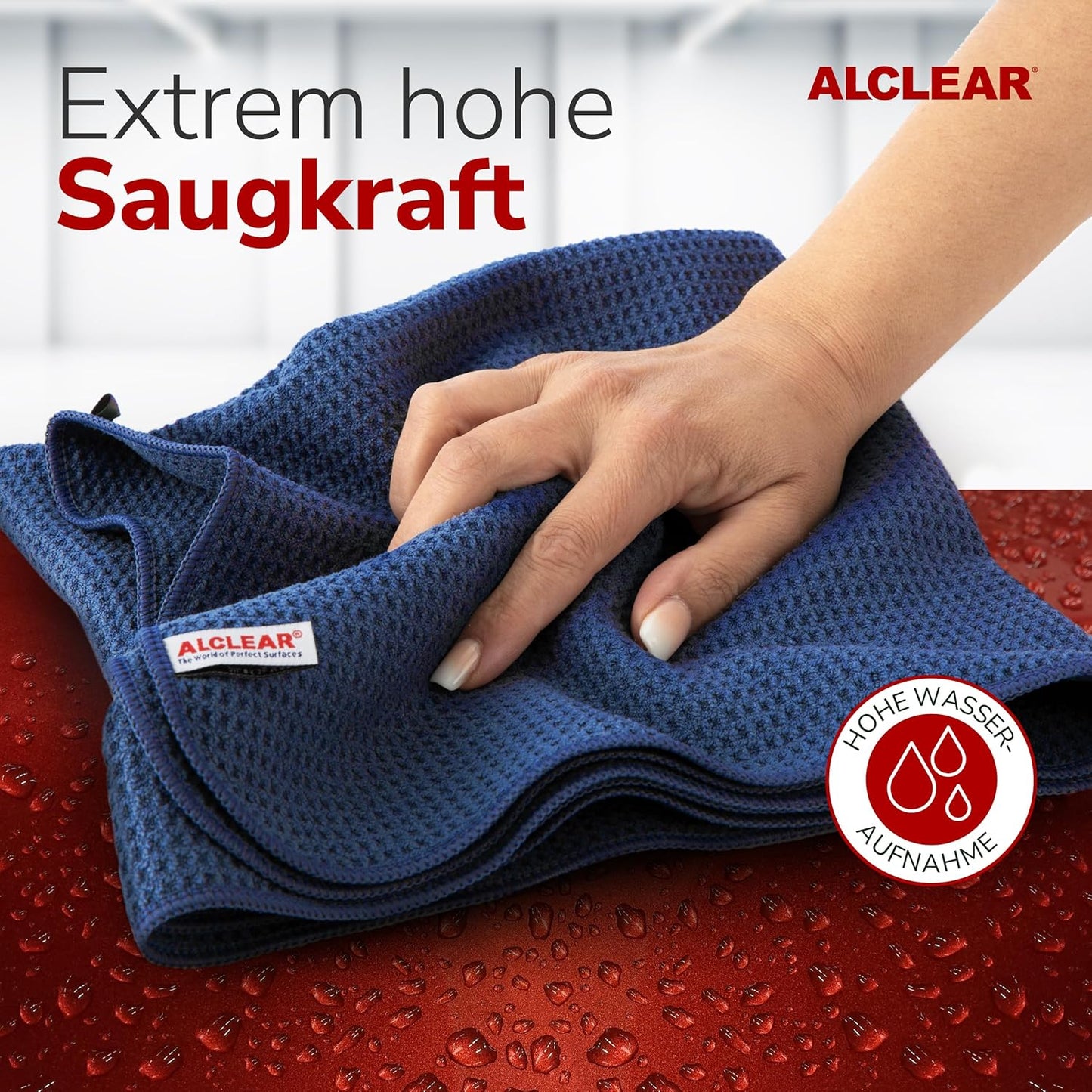 Mikrofaser Trockenwunder mit Waffelstruktur blau (60x40 cm)