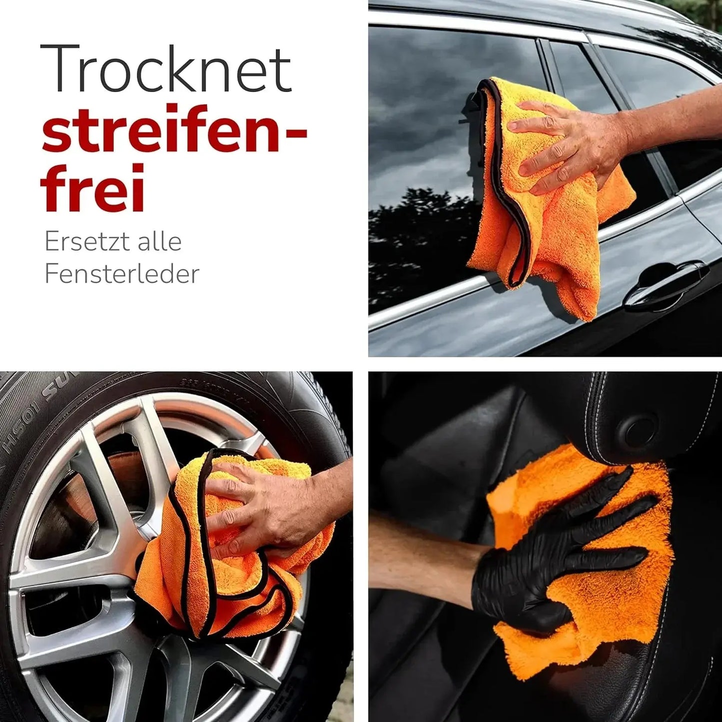 Orange Baby Mikrofaser Trockentuch XXL 1200 GSM (90x60 cm) ALCLEAR