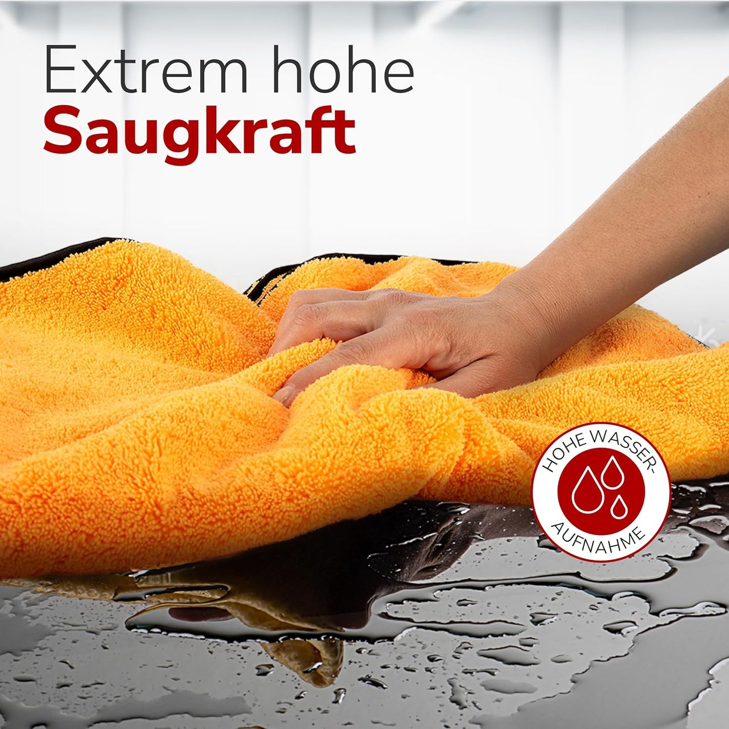 Orange Baby Mikrofaser Trockentuch XXL 1200 GSM (90x60 cm)