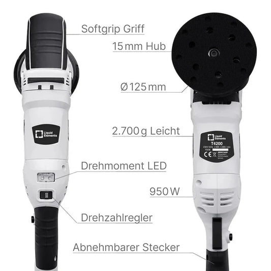 Exzenter Poliermaschine "T4200" - 15mm Hub Liquid Elements ToP Car Detailing
