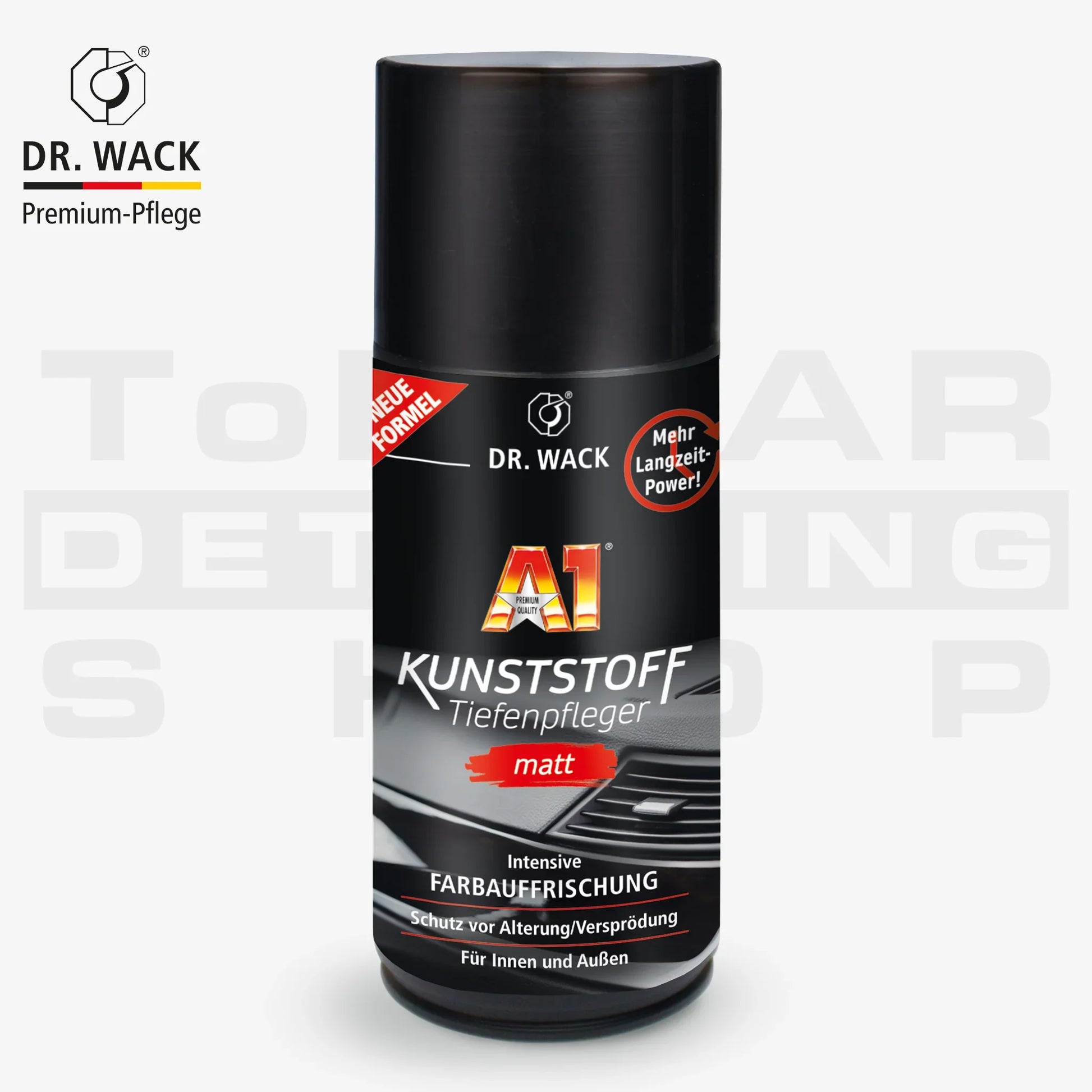 Dr. Wack A1 Kunststoff-Tiefenpfleger matt – Farbauffrischung und Langzeitschutz für matte Kunststoffoberflächen innen und außen