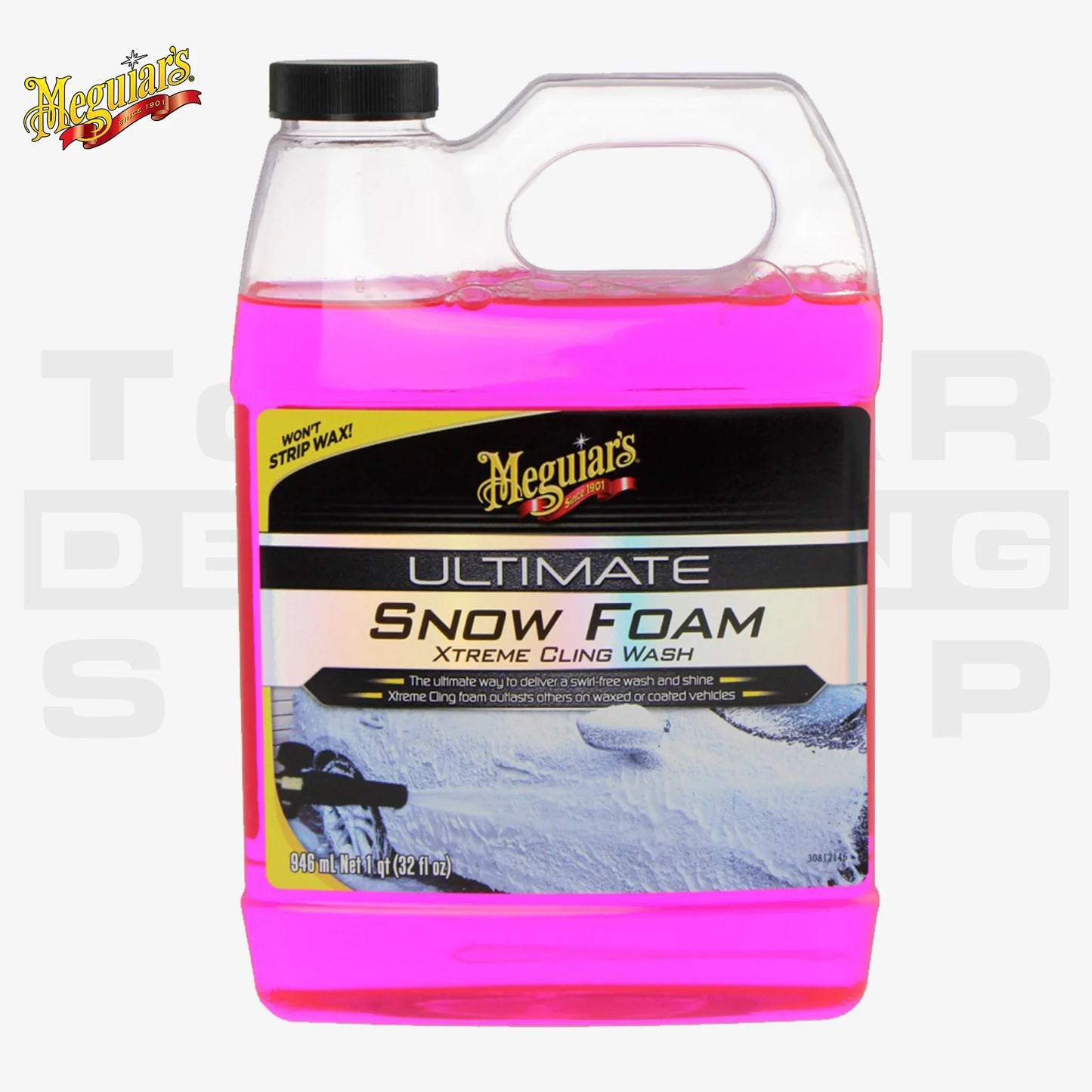 Meguiar’s Ultimate Snow Foam – pinkes Snow Foam Shampoo mit Haftschaum für berührungslose Fahrzeugvorwäsche