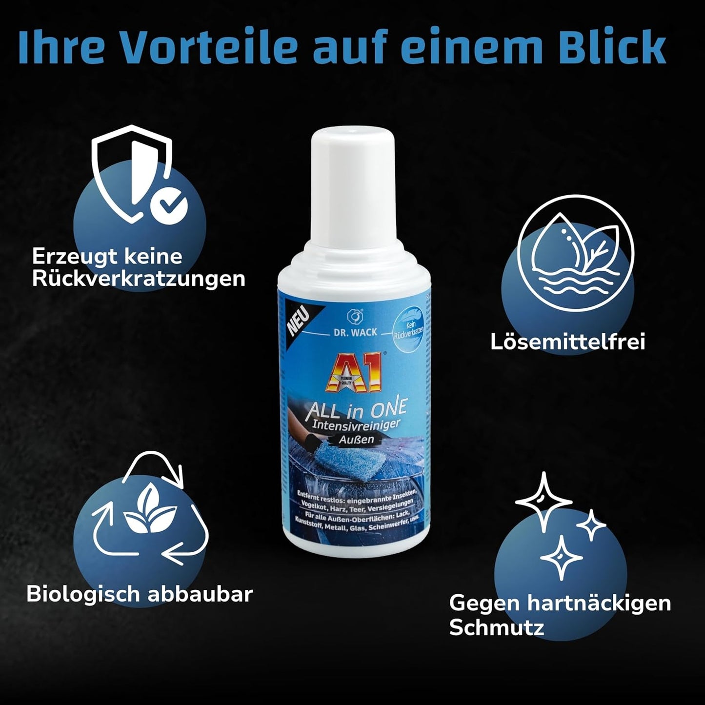 A1 ALL in ONE Intensivreiniger Außen (500 ml) Dr. Wack ToP Car Detailing