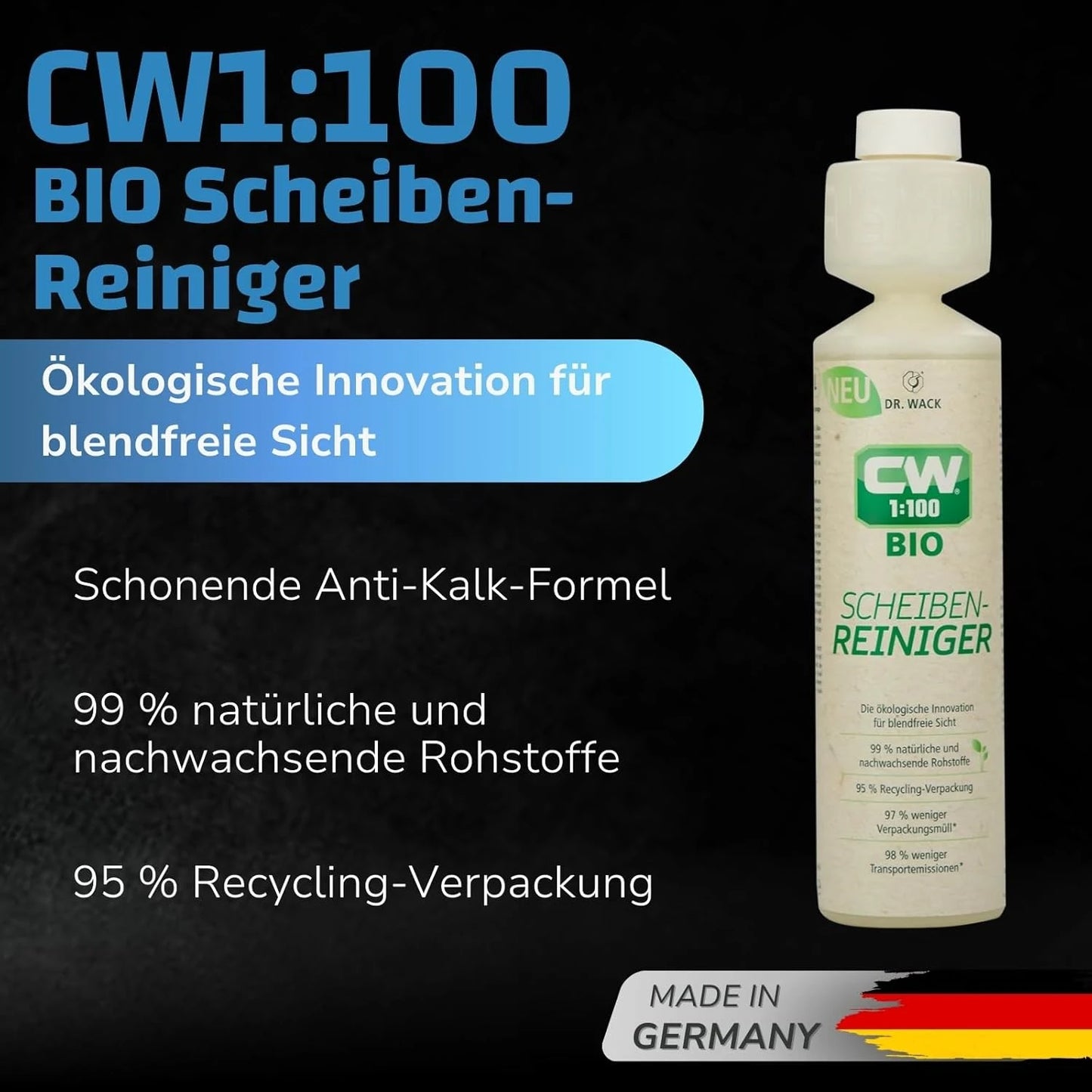 CW1:100 BIO Scheibenreiniger (250 ml) Dr. Wack ToP Car Detailing