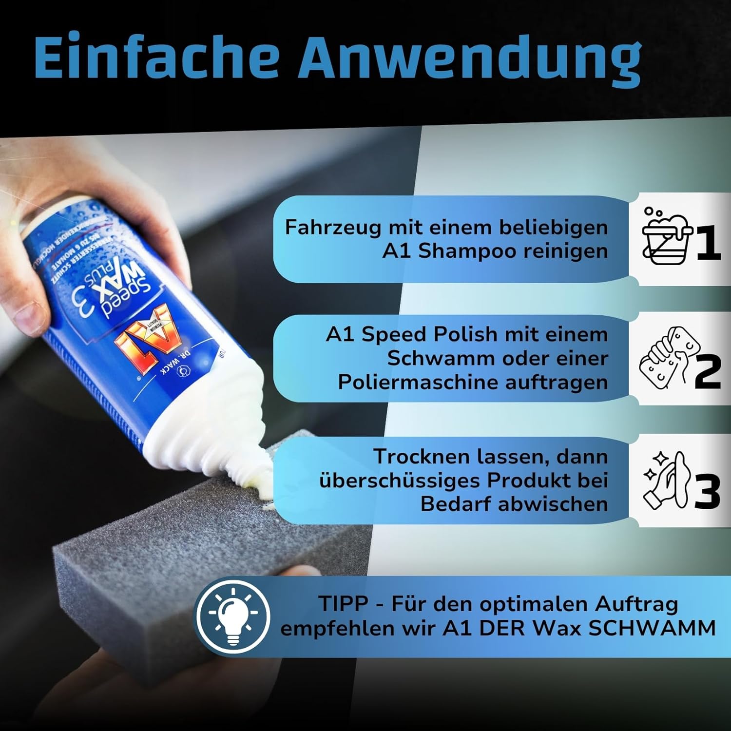 A1 Speed Wax Plus 3 (500 ml) Dr. Wack ToP Car Detailing