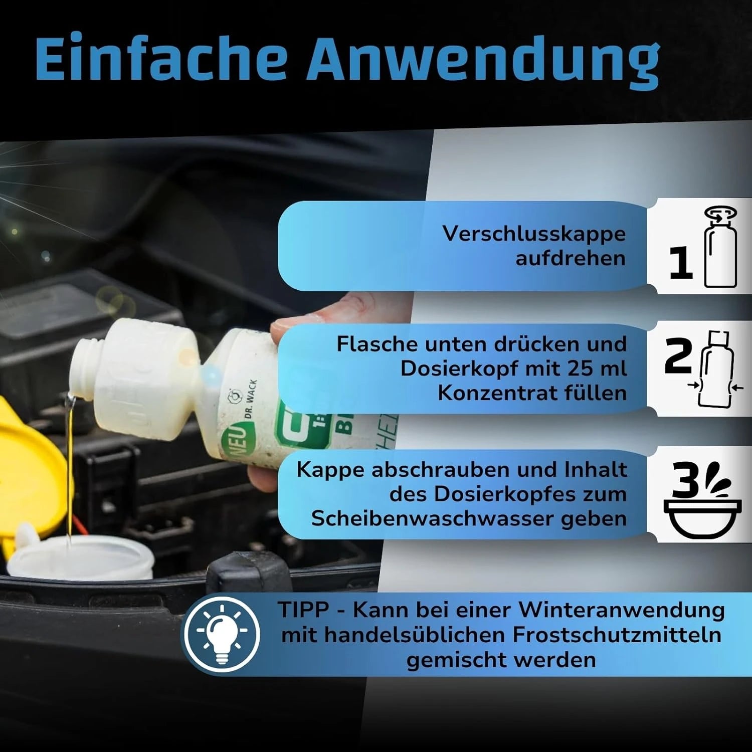 CW1:100 BIO Scheibenreiniger (250 ml) Dr. Wack ToP Car Detailing