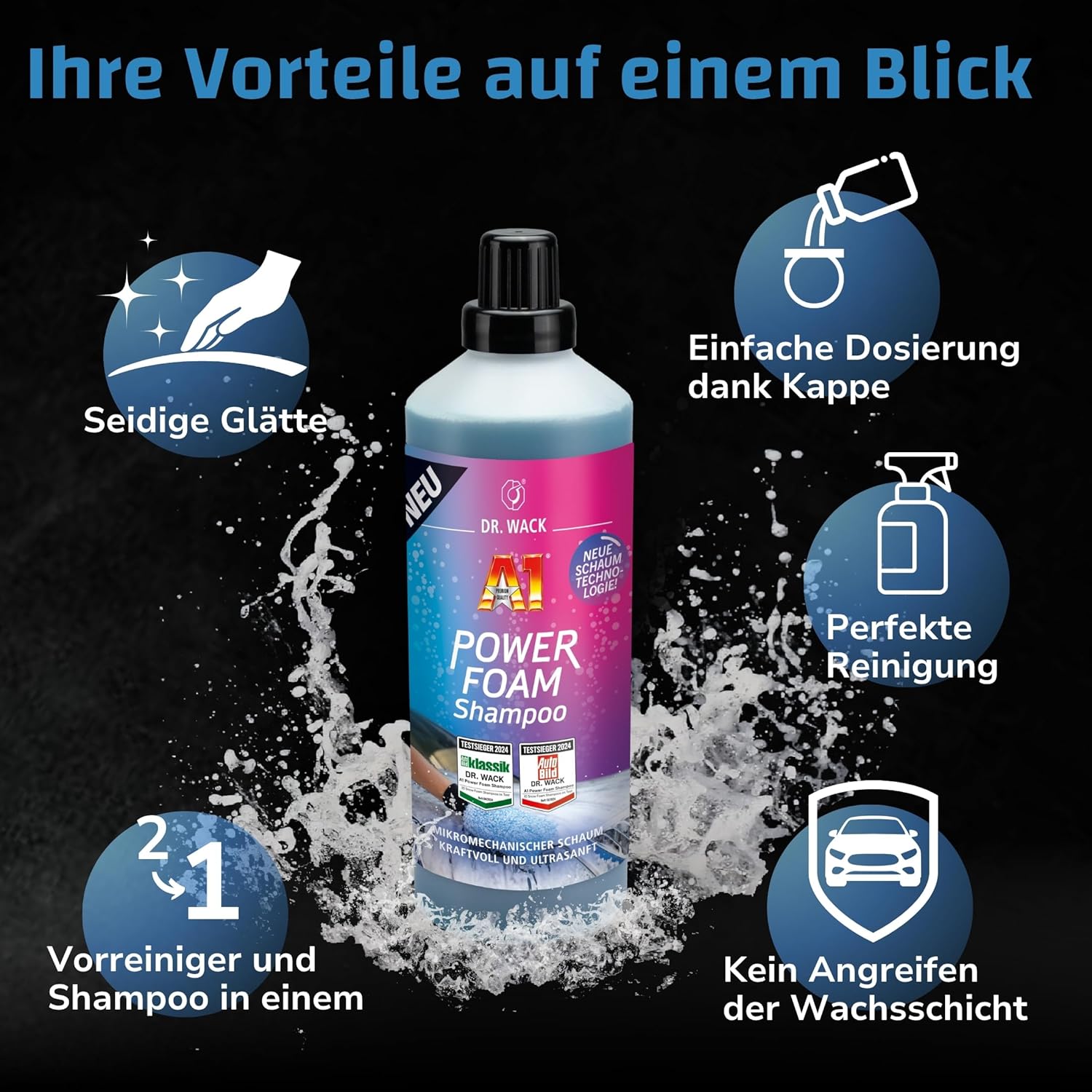 A1 Power Foam Shampoo (1 L) Dr. Wack ToP Car Detailing
