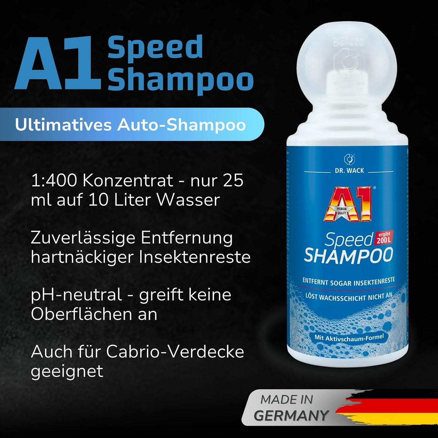 A1 Speed Shampoo (500 ml) Dr. Wack ToP Car Detailing