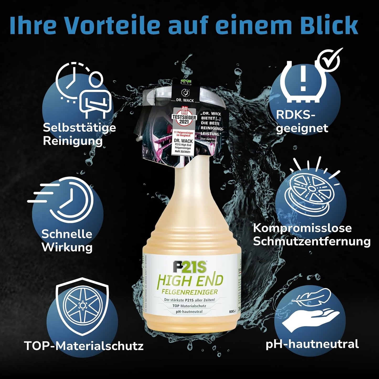 P21S HIGH END Felgenreiniger (750 ml) Dr. Wack ToP Car Detailing