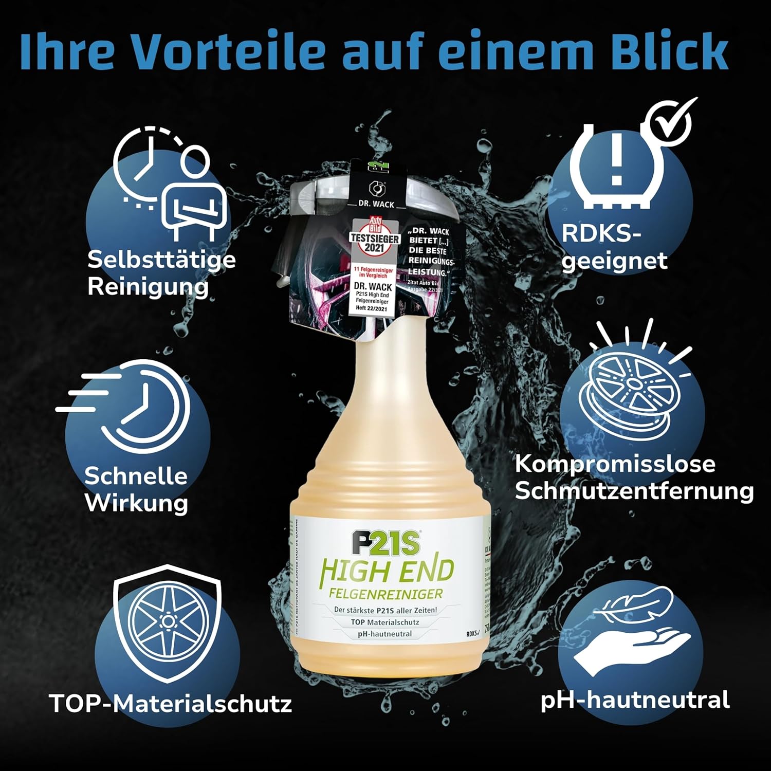 P21S HIGH END Felgenreiniger (750 ml) Dr. Wack ToP Car Detailing