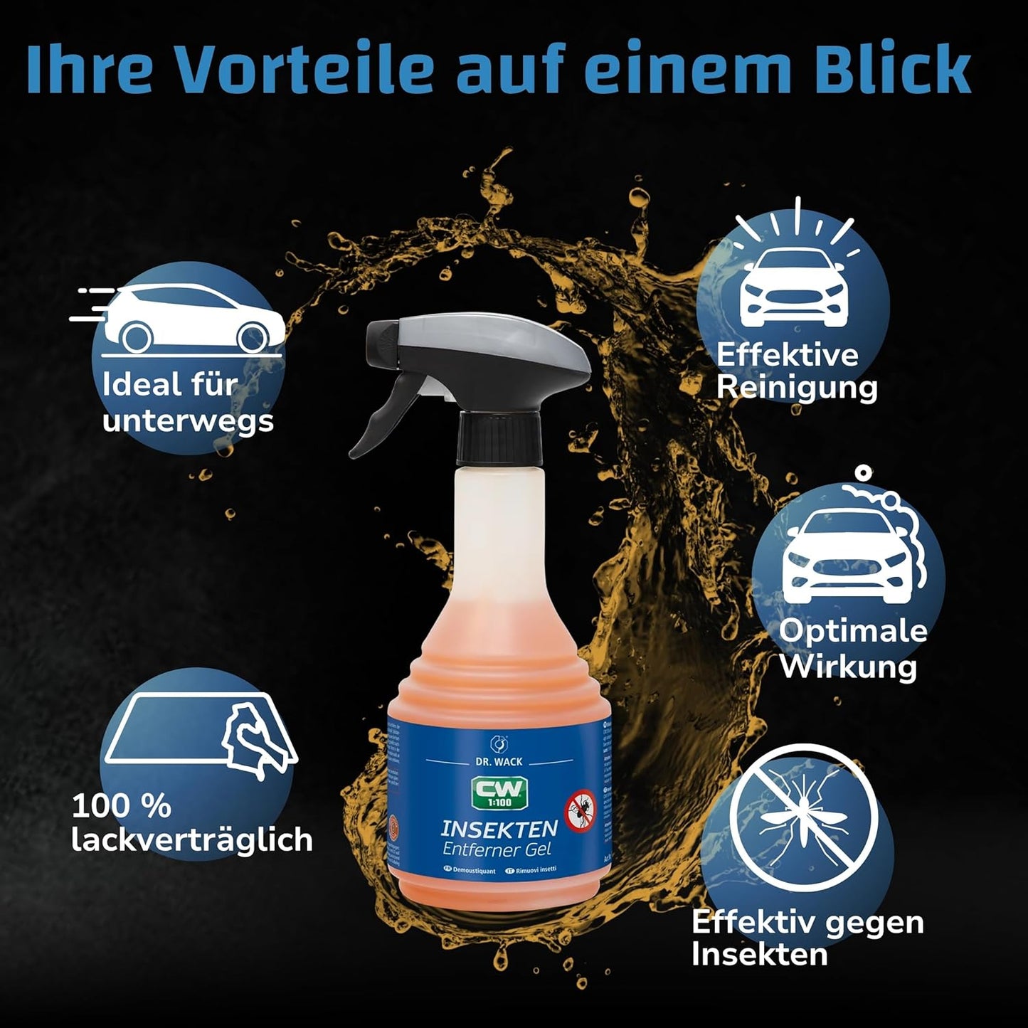 CW1:100 Insekten-Entferner Gel (750 ml) Dr. Wack ToP Car Detailing