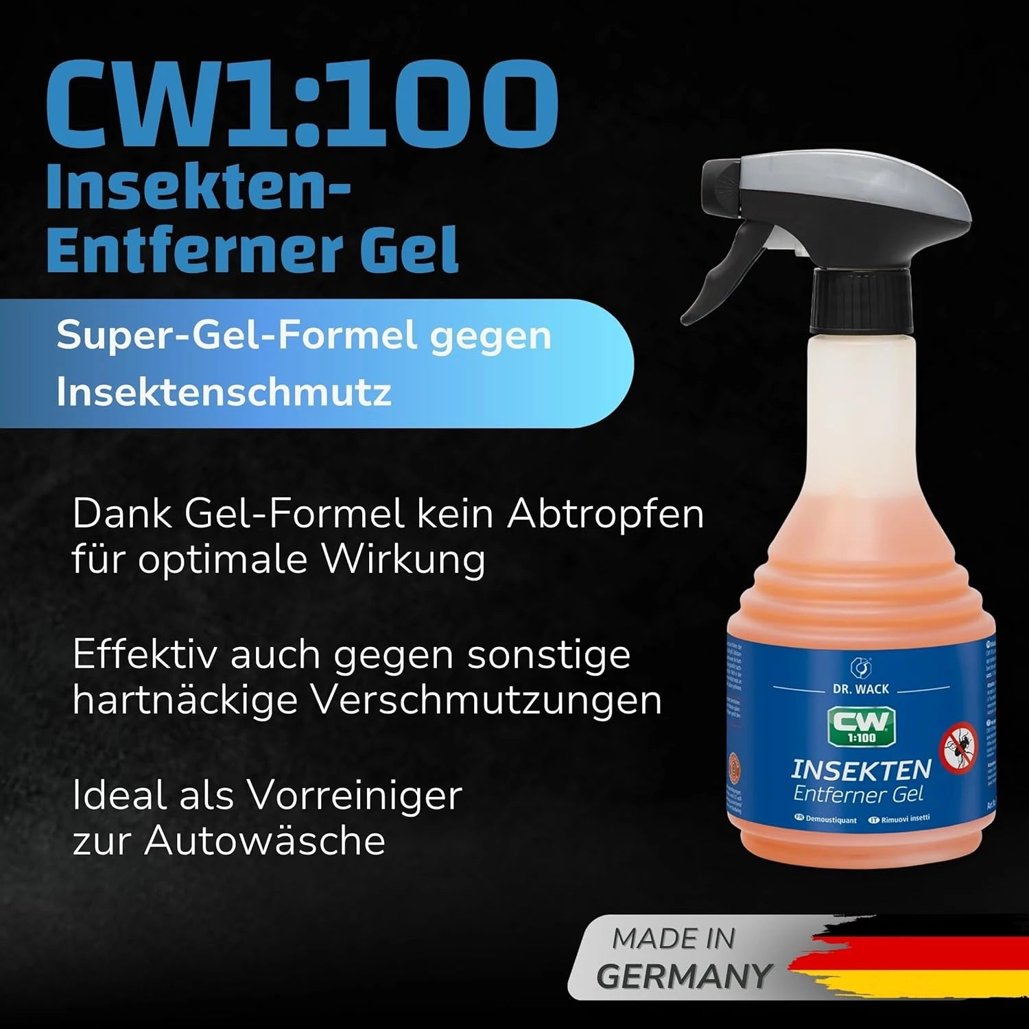 CW1:100 Insekten-Entferner Gel (750 ml) Dr. Wack ToP Car Detailing