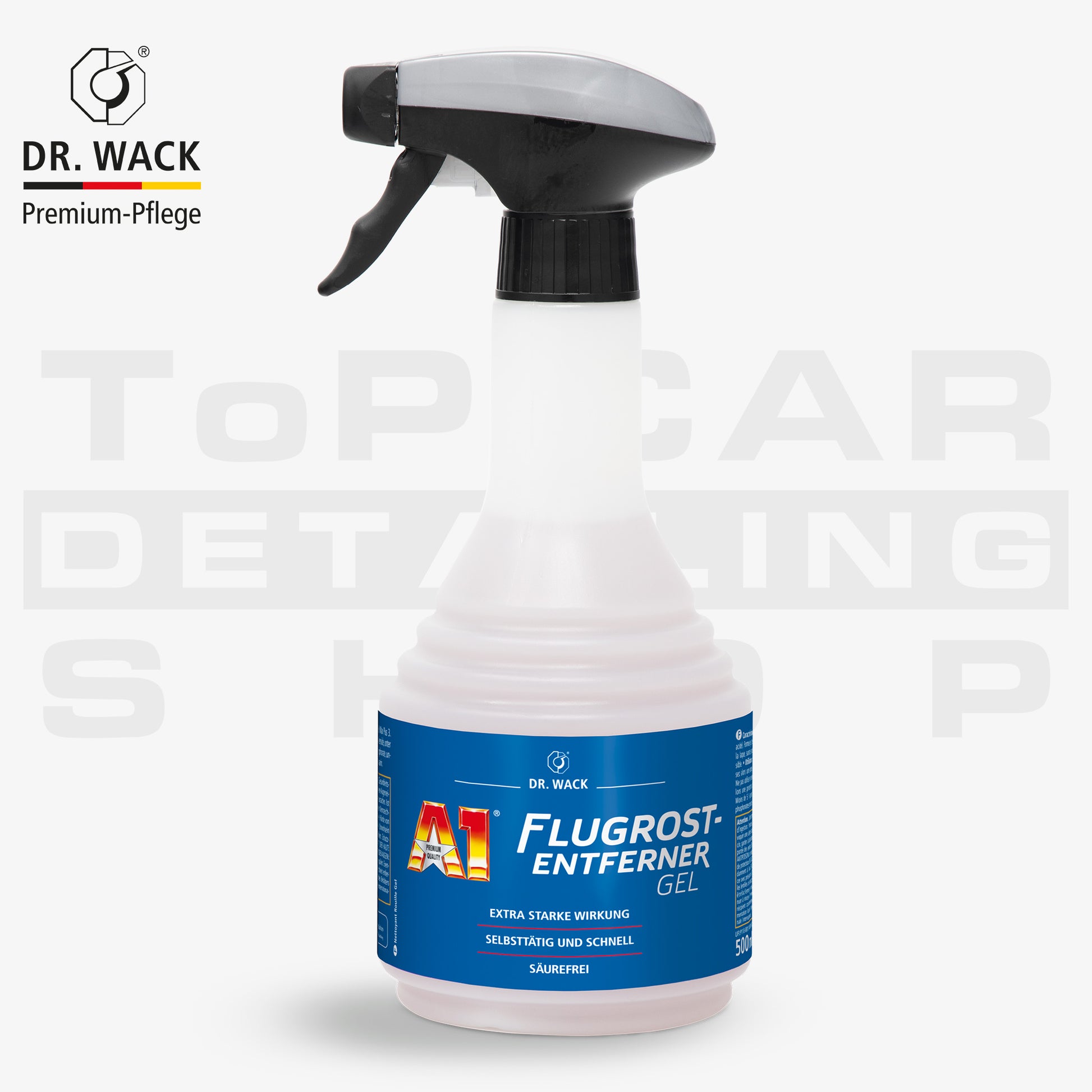 Dr. Wack A1 Flugrost-Entferner Gel – säurefreies Reinigungsmittel zur sicheren und schnellen Entfernung von Flugrost auf Lack und Felgen